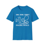 Dink. Drink. Connect. Pickleball Socialite Dark T-shirt