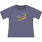 Women's Scoop Neck Tee — Rainbow Heartbeat Moisture wicking