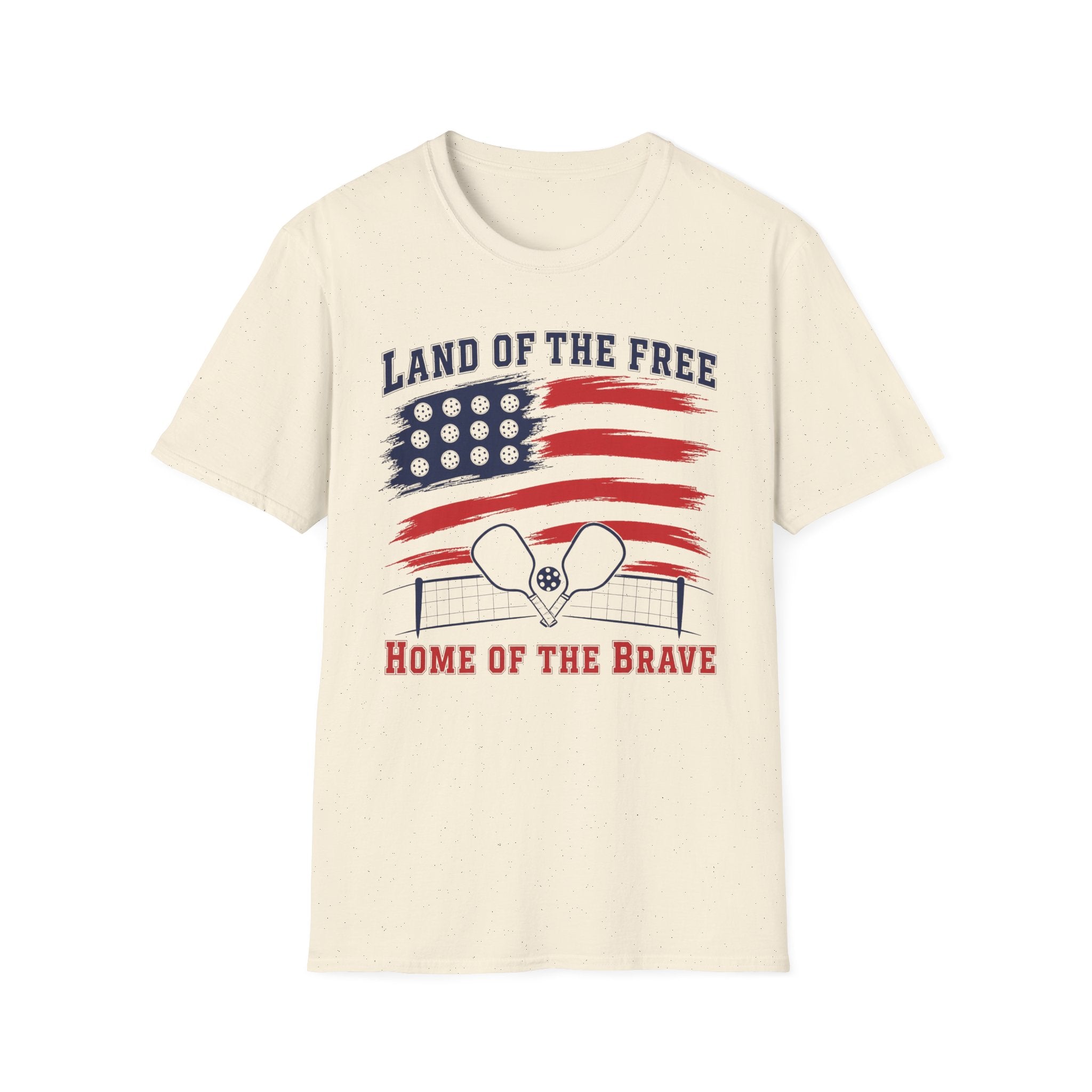 USA Pickleball Flag Home of the Free Land of the Brave T-Shirt