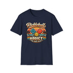 Retro Pickleball Addict Dark T-Shirt