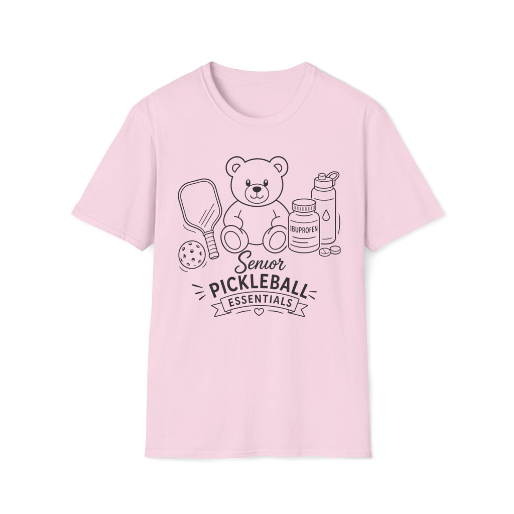 Senior Pickleball Essentials Teddy Bear T-Shirt