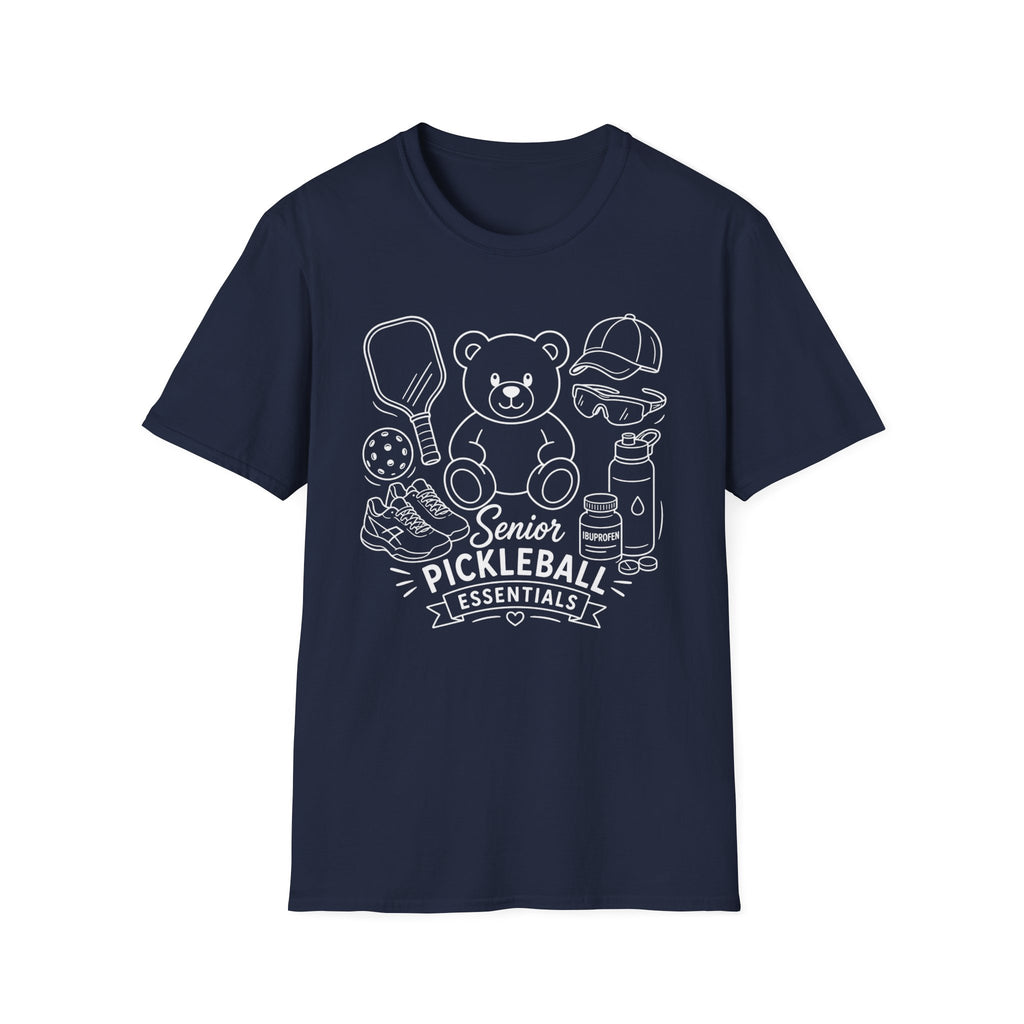 Senior Pickleball Essentials Dark T-Shirt