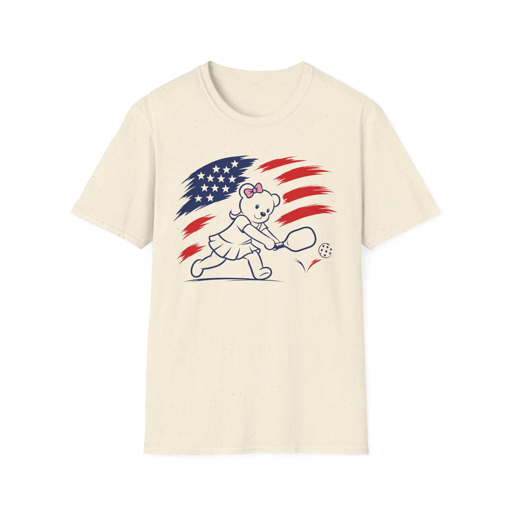USA Flag Female Teddy Bear T-Shirt