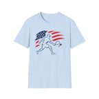USA flag pickleball player silhouette T-Shirt