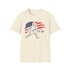 USA flag pickleball player silhouette T-Shirt