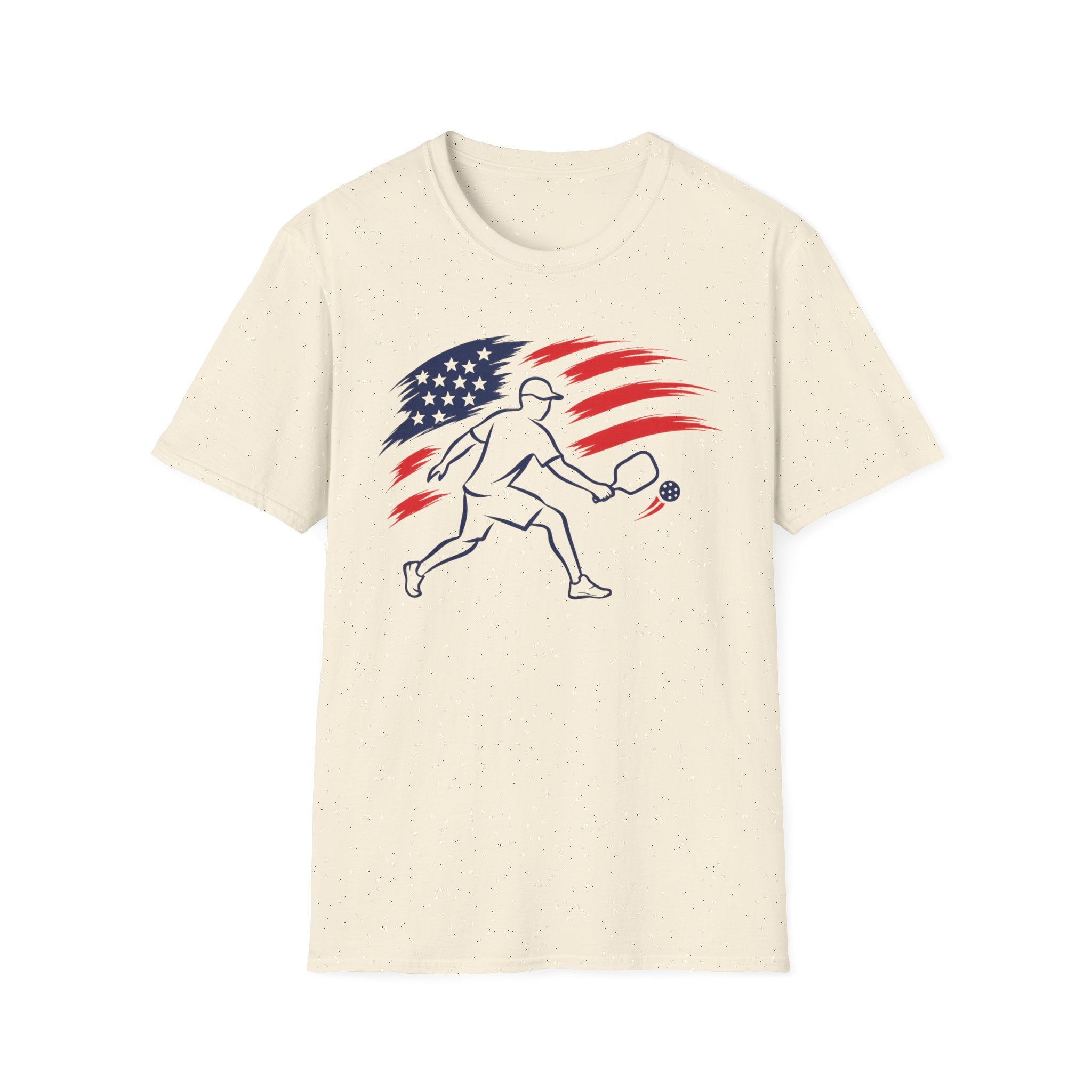 USA flag pickleball player silhouette T-Shirt