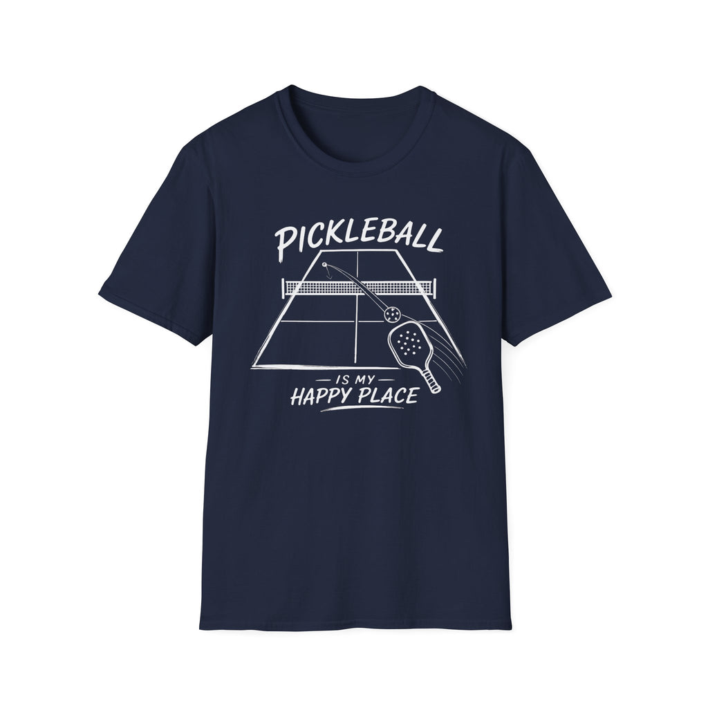 Pickleball is My Happy Place Dark T-Shirt