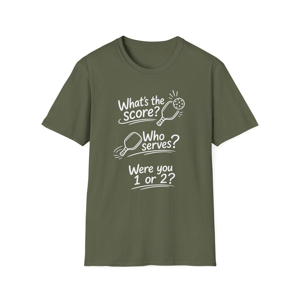 What's the Score? Who Serves? Dark T-Shirt