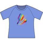 Pickleball Paint Splash Tee — Women’s Scoop Neck Raglan