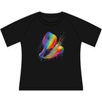 Pickleball Paint Splash Tee — Women’s Scoop Neck Raglan
