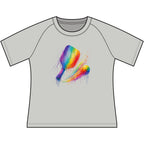Pickleball Paint Splash Tee — Women’s Scoop Neck Raglan
