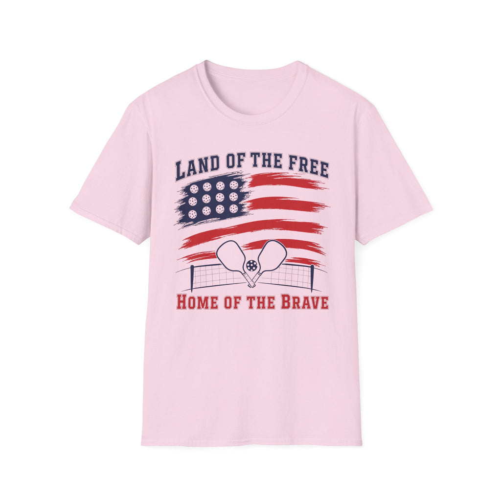 USA Pickleball Flag Home of the Free Land of the Brave T-Shirt