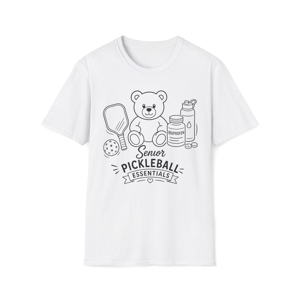 Senior Pickleball Essentials Teddy Bear T-Shirt
