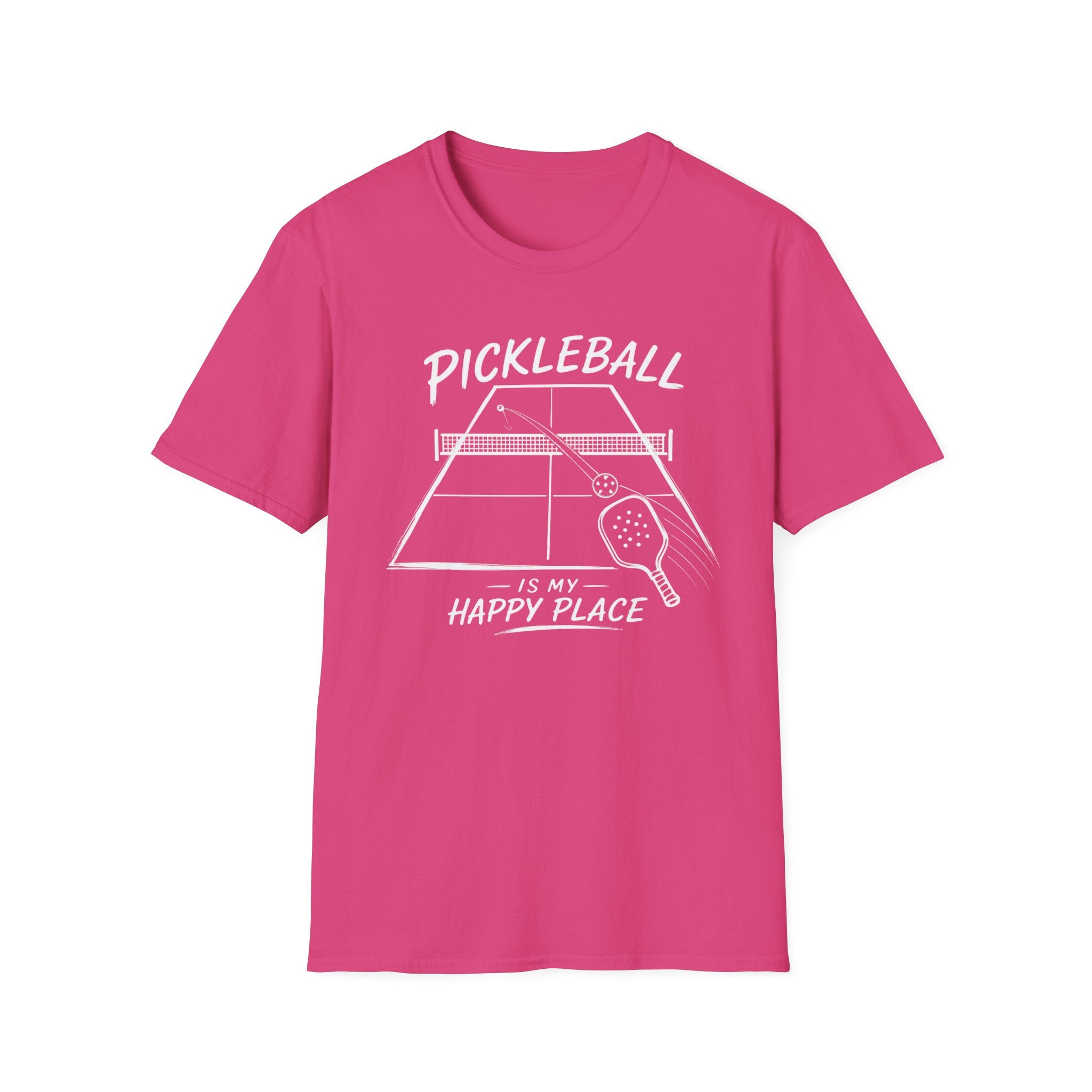 Pickleball is My Happy Place Dark T-Shirt