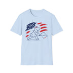 USA Flag Female Teddy Bear T-Shirt