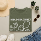 Dink. Drink. Connect. Pickleball Socialite Dark T-shirt