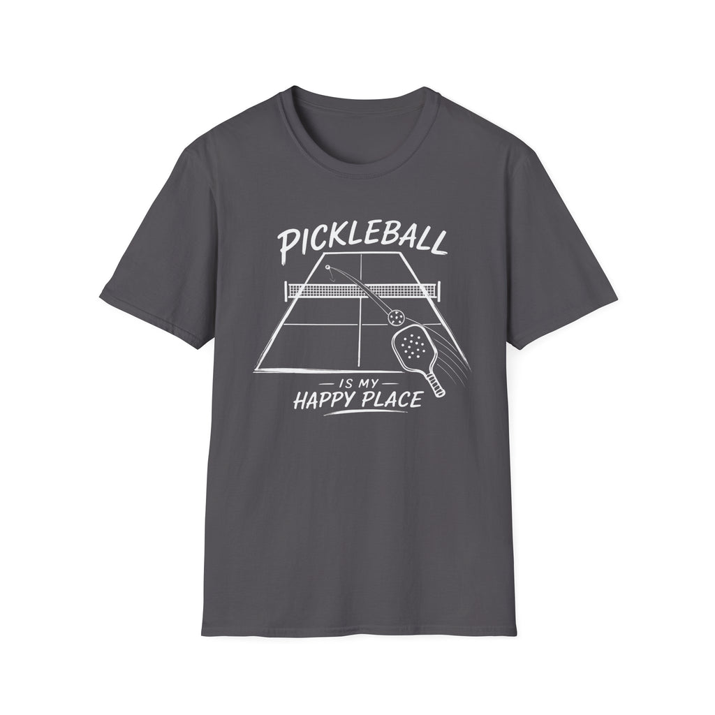 Pickleball is My Happy Place Dark T-Shirt