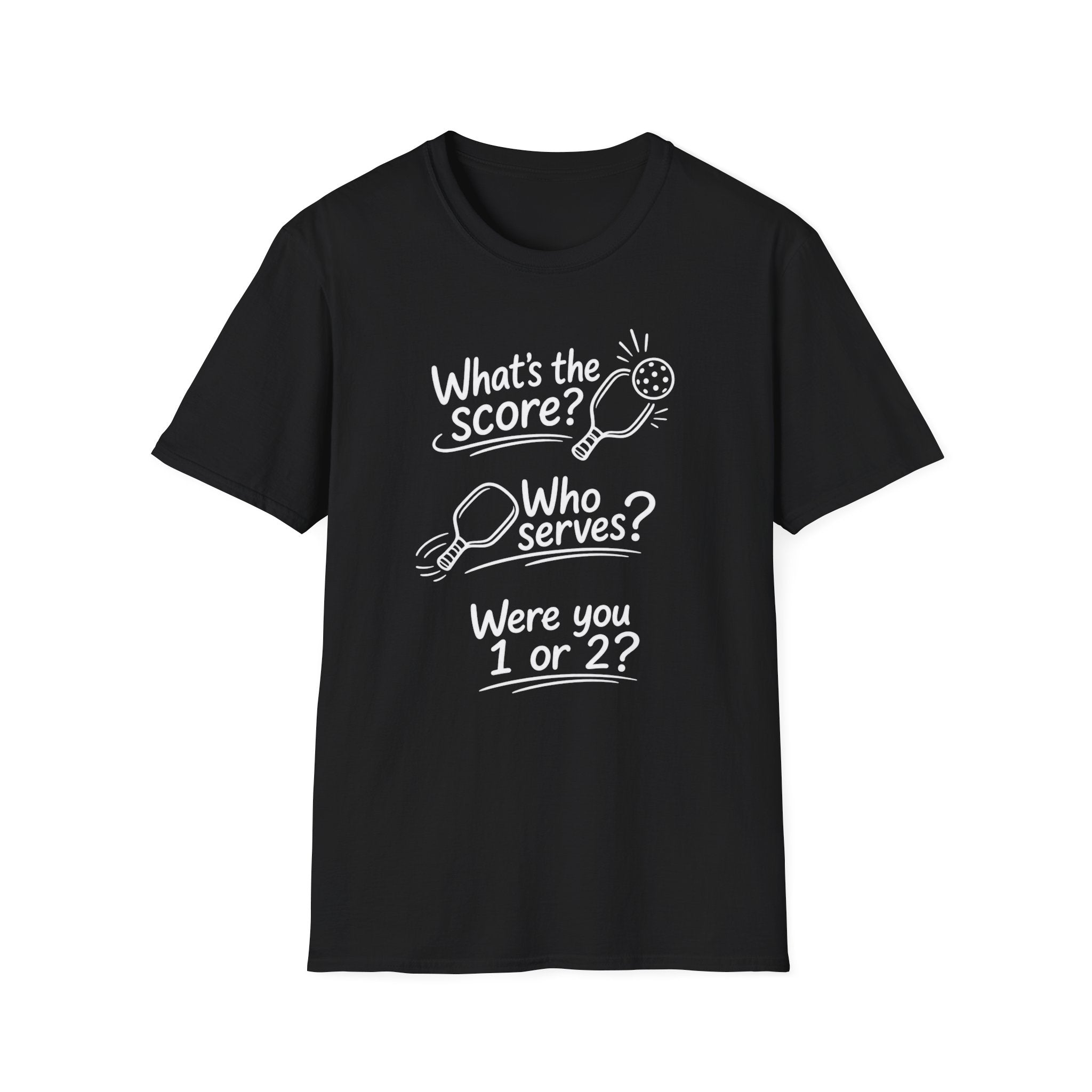 What's the Score? Who Serves? Dark T-Shirt