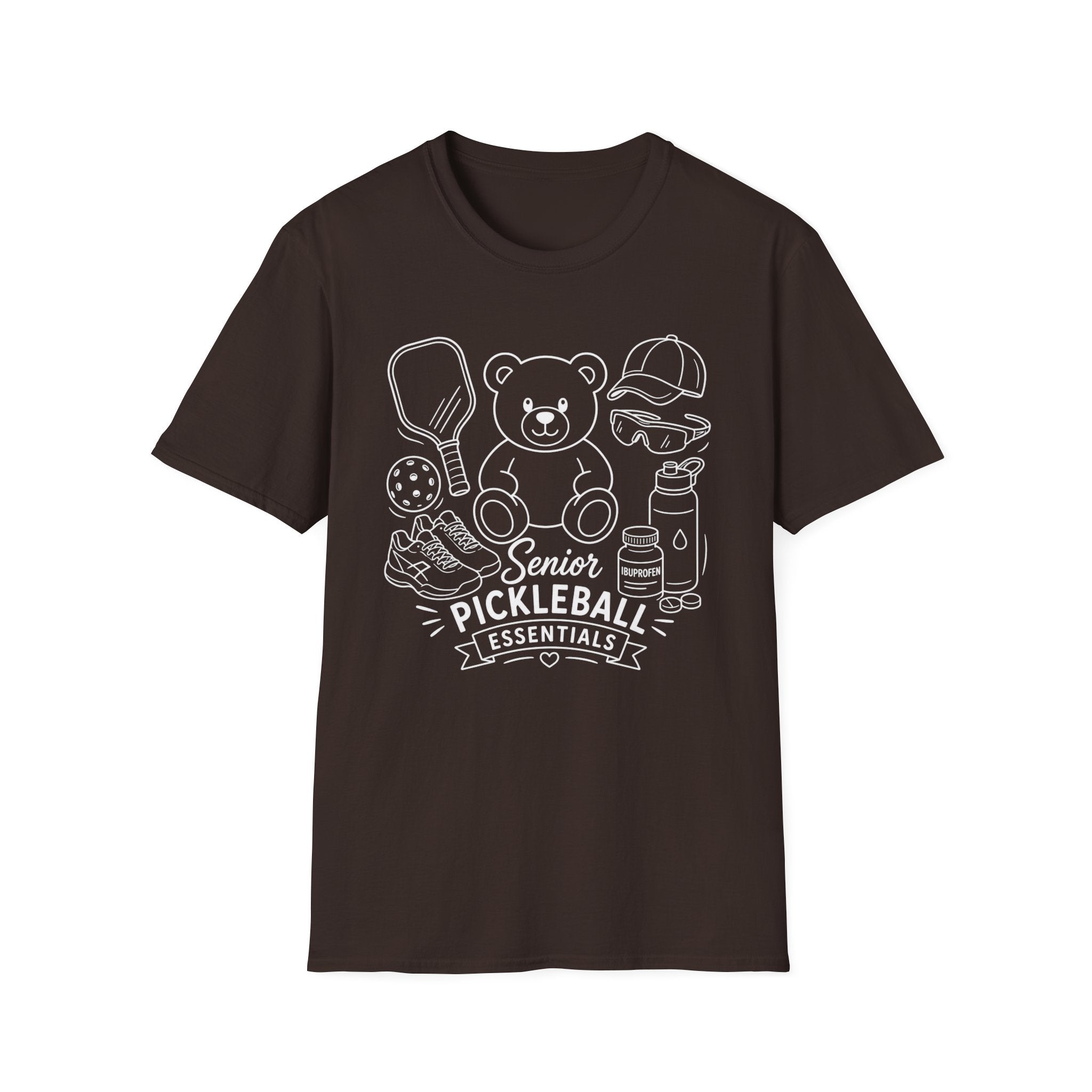 Senior Pickleball Essentials Dark T-Shirt