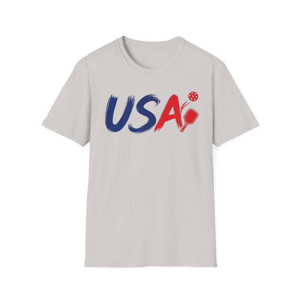 USA Flag Pickleball Broad Stroke T-Shirt