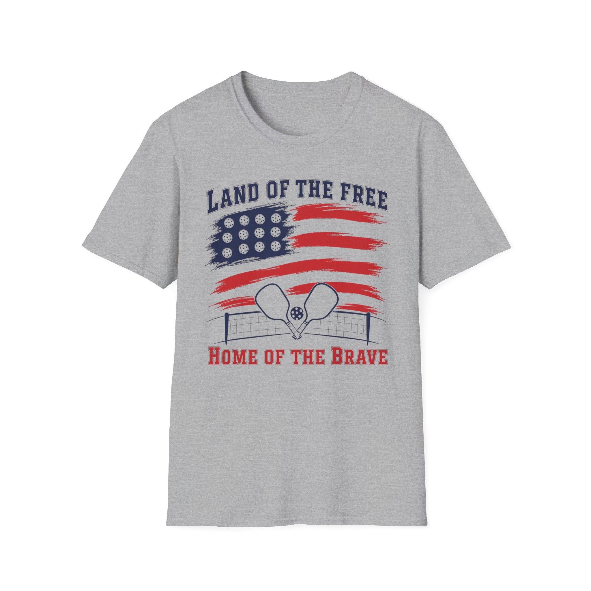 USA Pickleball Flag Home of the Free Land of the Brave T-Shirt