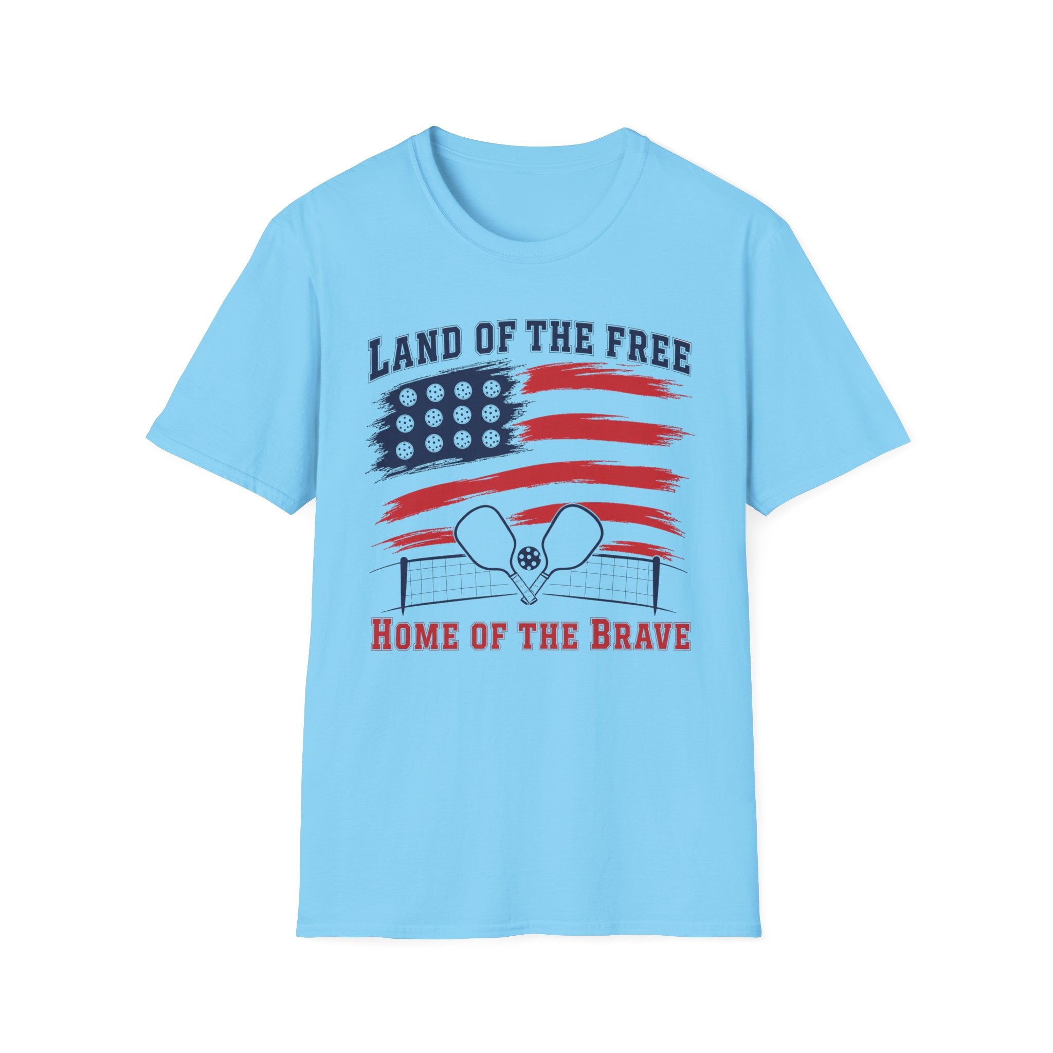 USA Pickleball Flag Home of the Free Land of the Brave T-Shirt