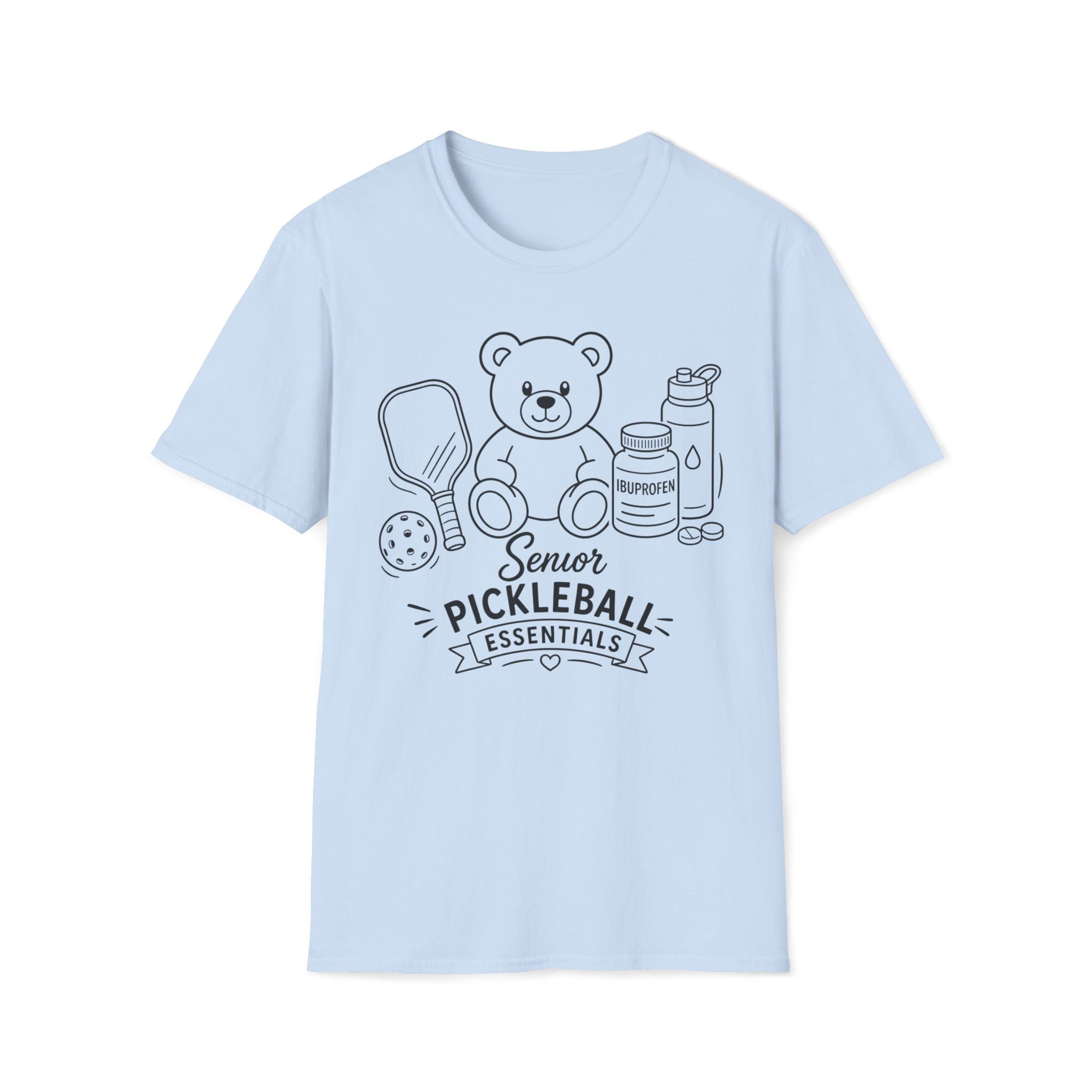 Senior Pickleball Essentials Teddy Bear T-Shirt