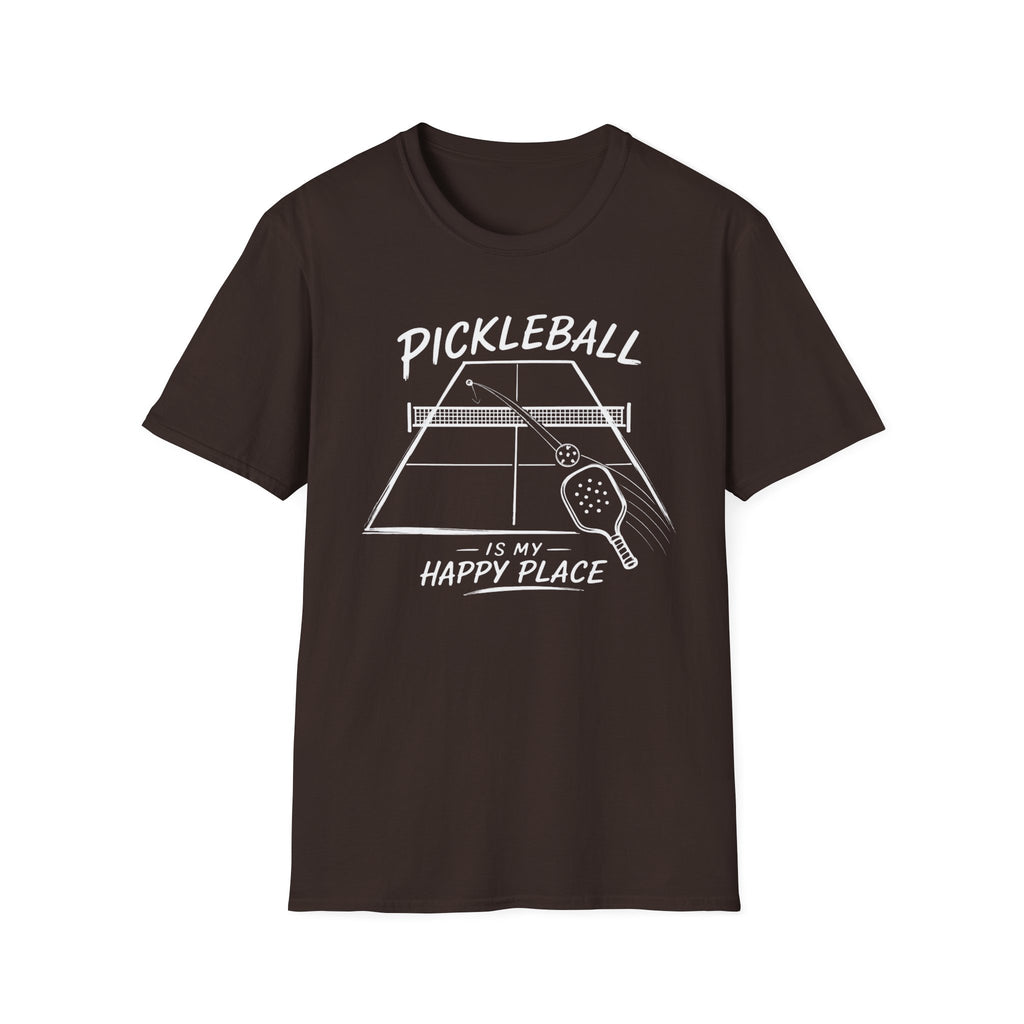 Pickleball is My Happy Place Dark T-Shirt