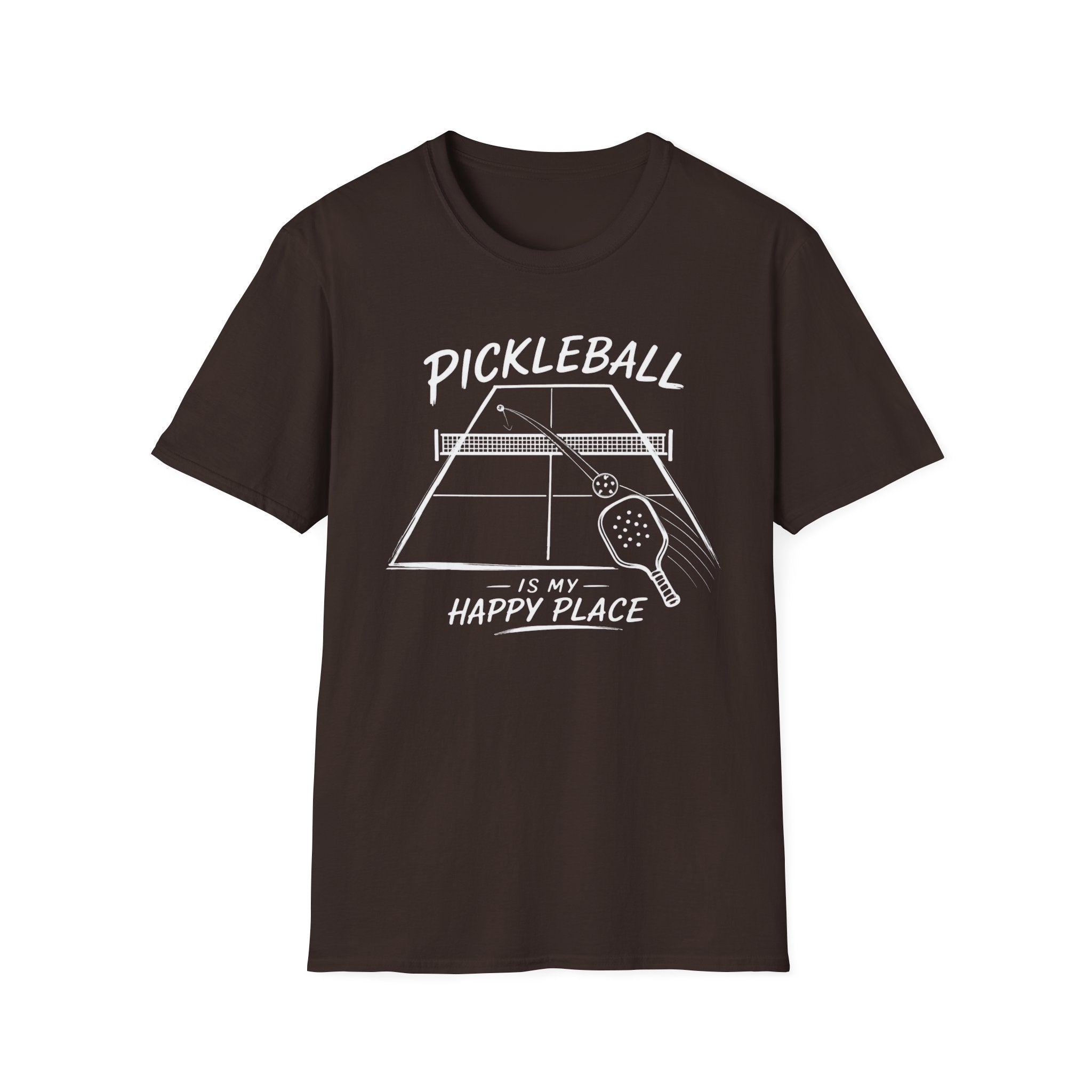 Pickleball is My Happy Place Dark T-Shirt