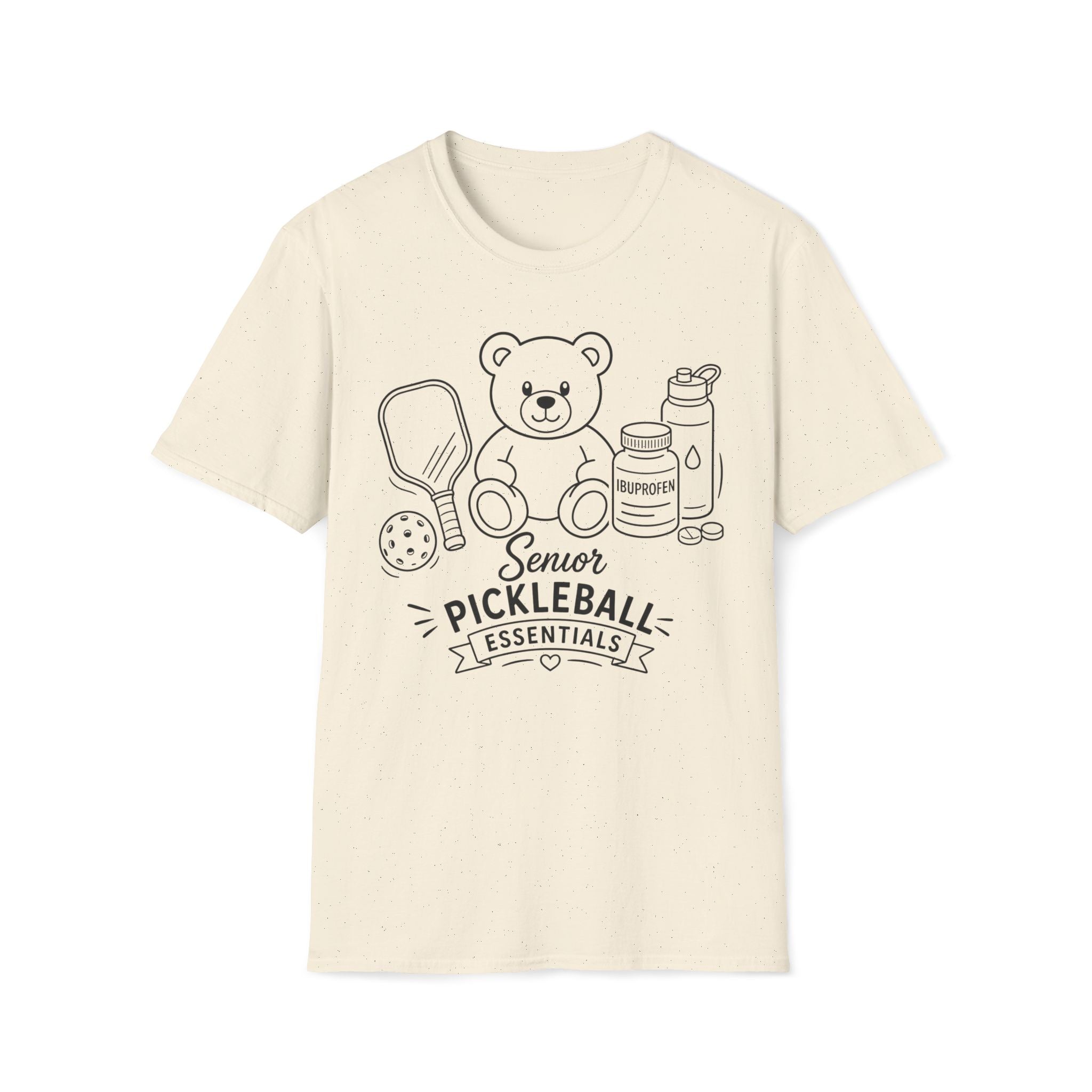 Senior Pickleball Essentials Teddy Bear T-Shirt