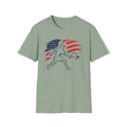 USA flag pickleball player silhouette T-Shirt