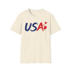 USA Flag Pickleball Broad Stroke T-Shirt