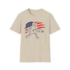 USA flag pickleball player silhouette T-Shirt