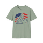 USA Flag Female Teddy Bear T-Shirt