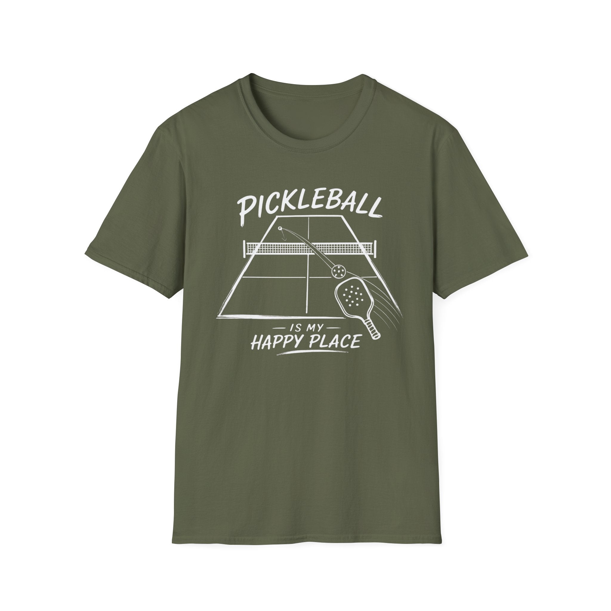 Pickleball is My Happy Place Dark T-Shirt