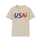 USA Flag Pickleball Broad Stroke T-Shirt