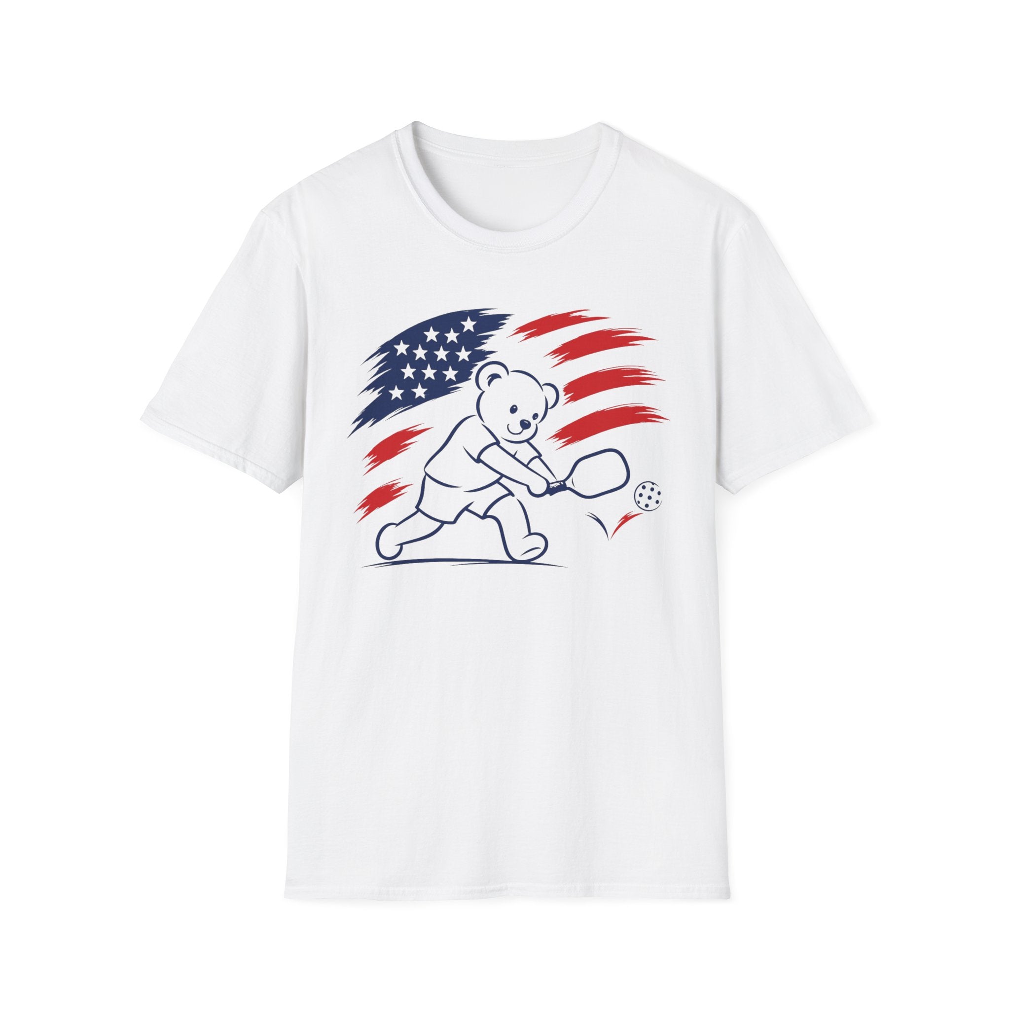 USA Teddy Bear Pickleball Flag