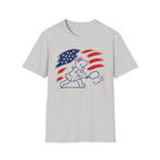 USA Flag Female Teddy Bear T-Shirt