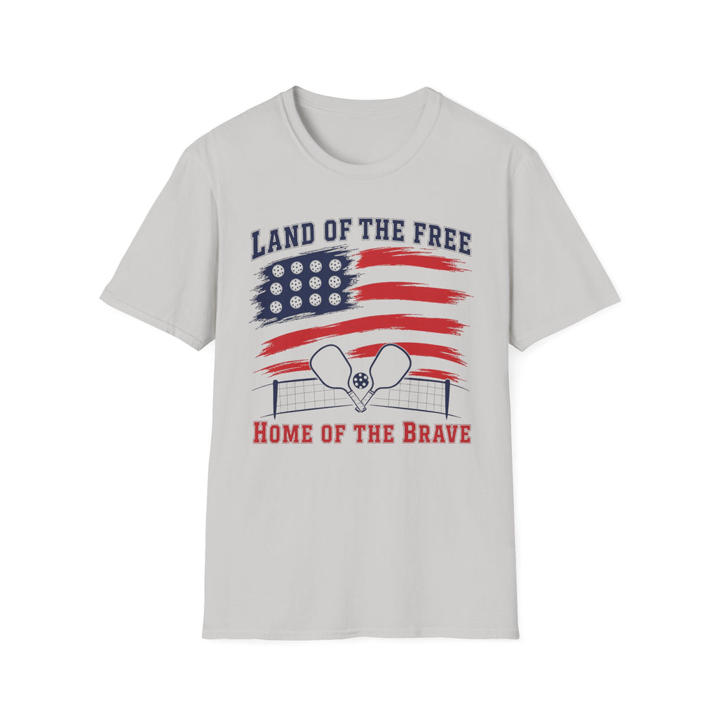 USA Pickleball Flag Home of the Free Land of the Brave T-Shirt
