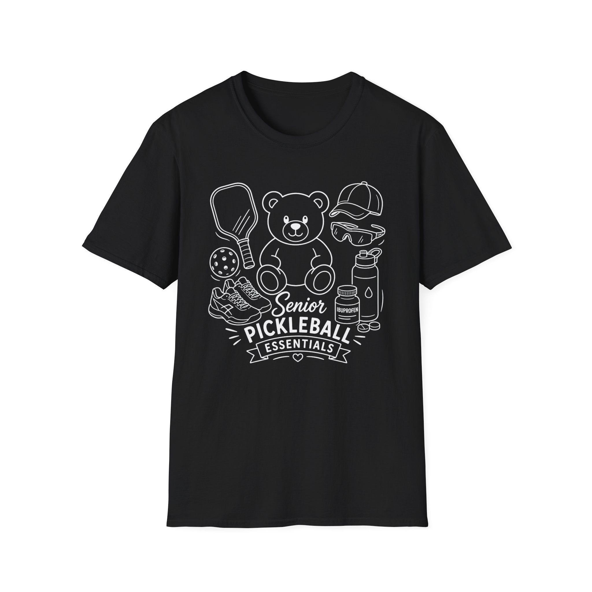 Senior Pickleball Essentials Dark T-Shirt