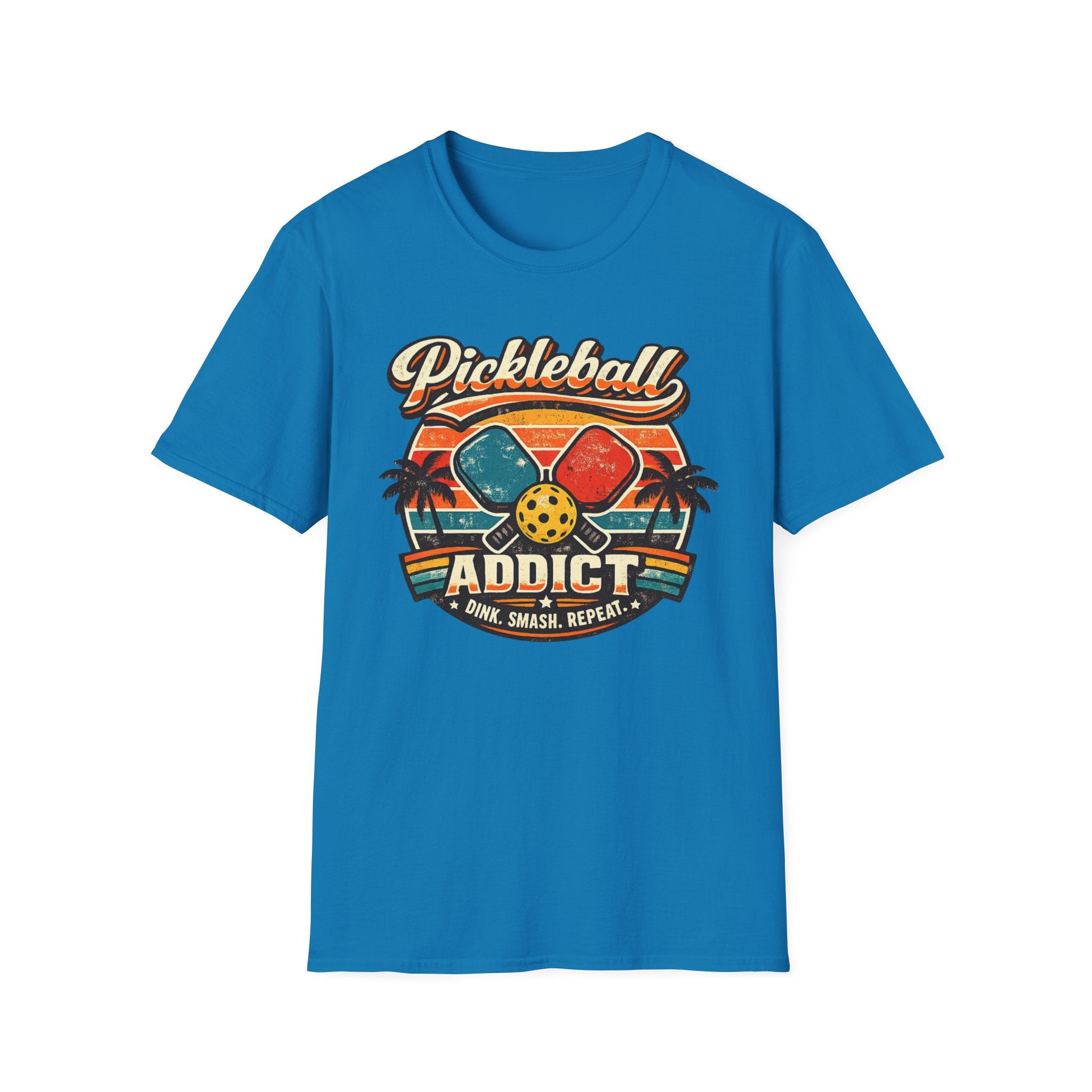 Retro Pickleball Addict Dark T-Shirt