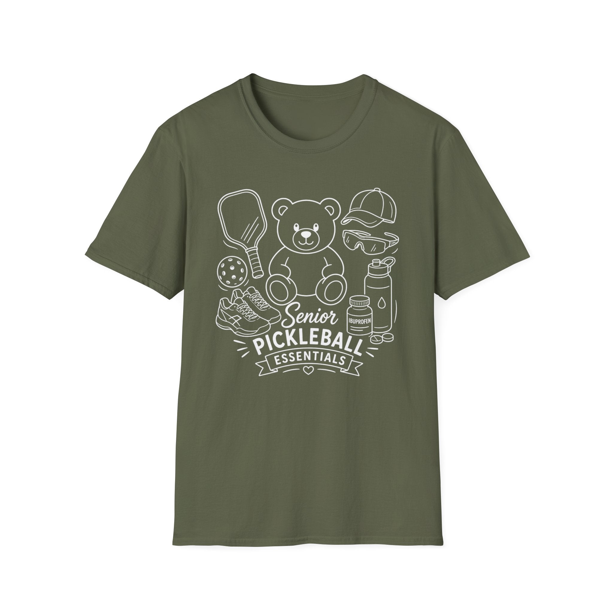 Senior Pickleball Essentials Dark T-Shirt