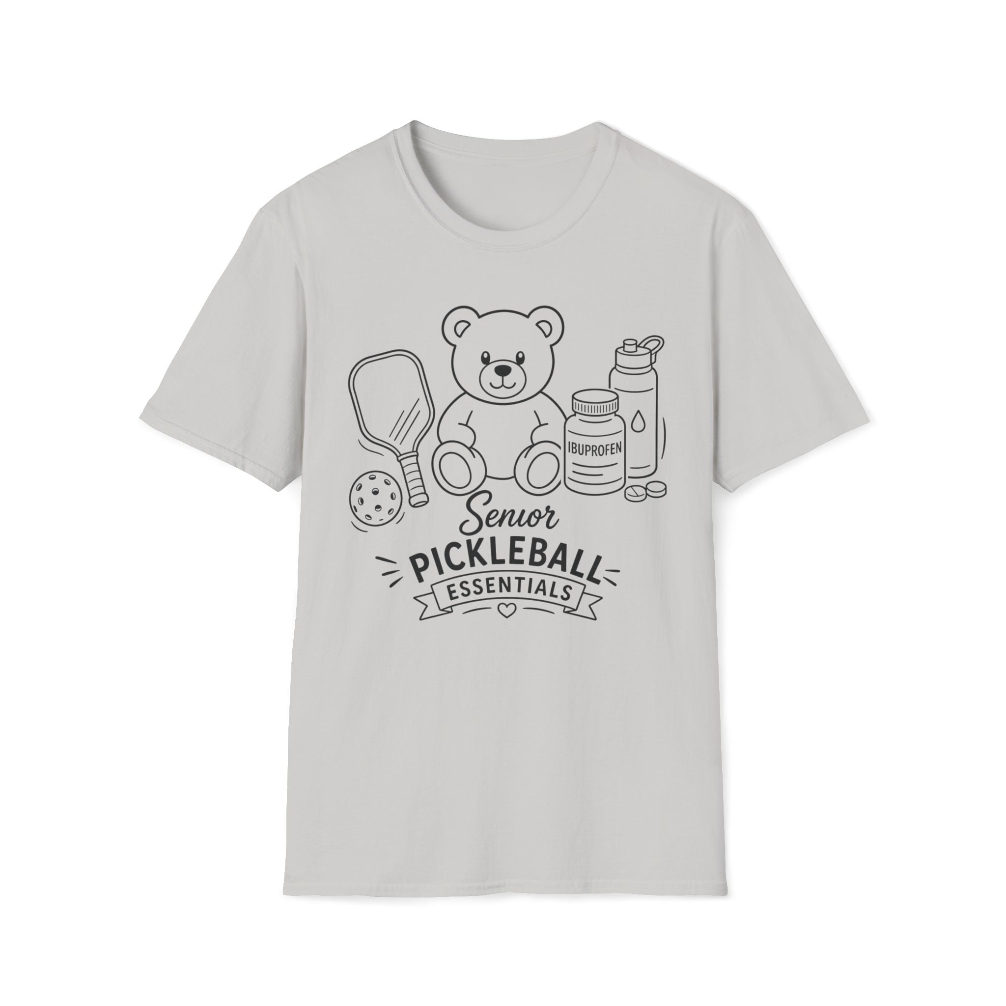 Senior Pickleball Essentials Teddy Bear T-Shirt