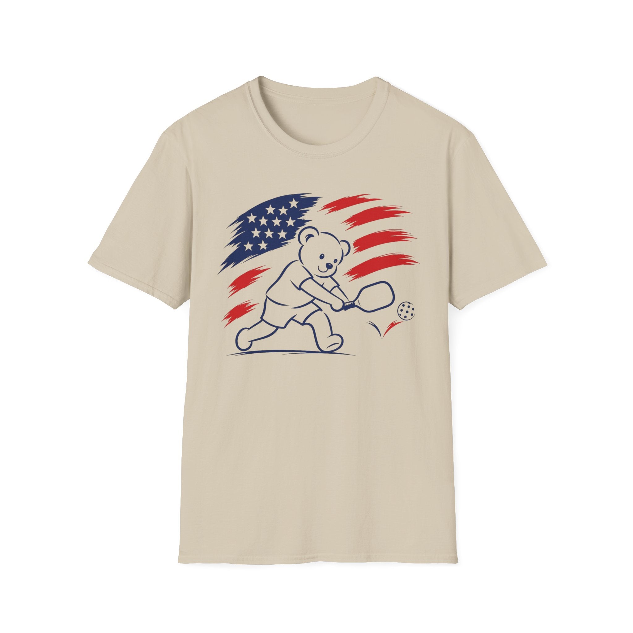 USA Teddy Bear Pickleball Flag
