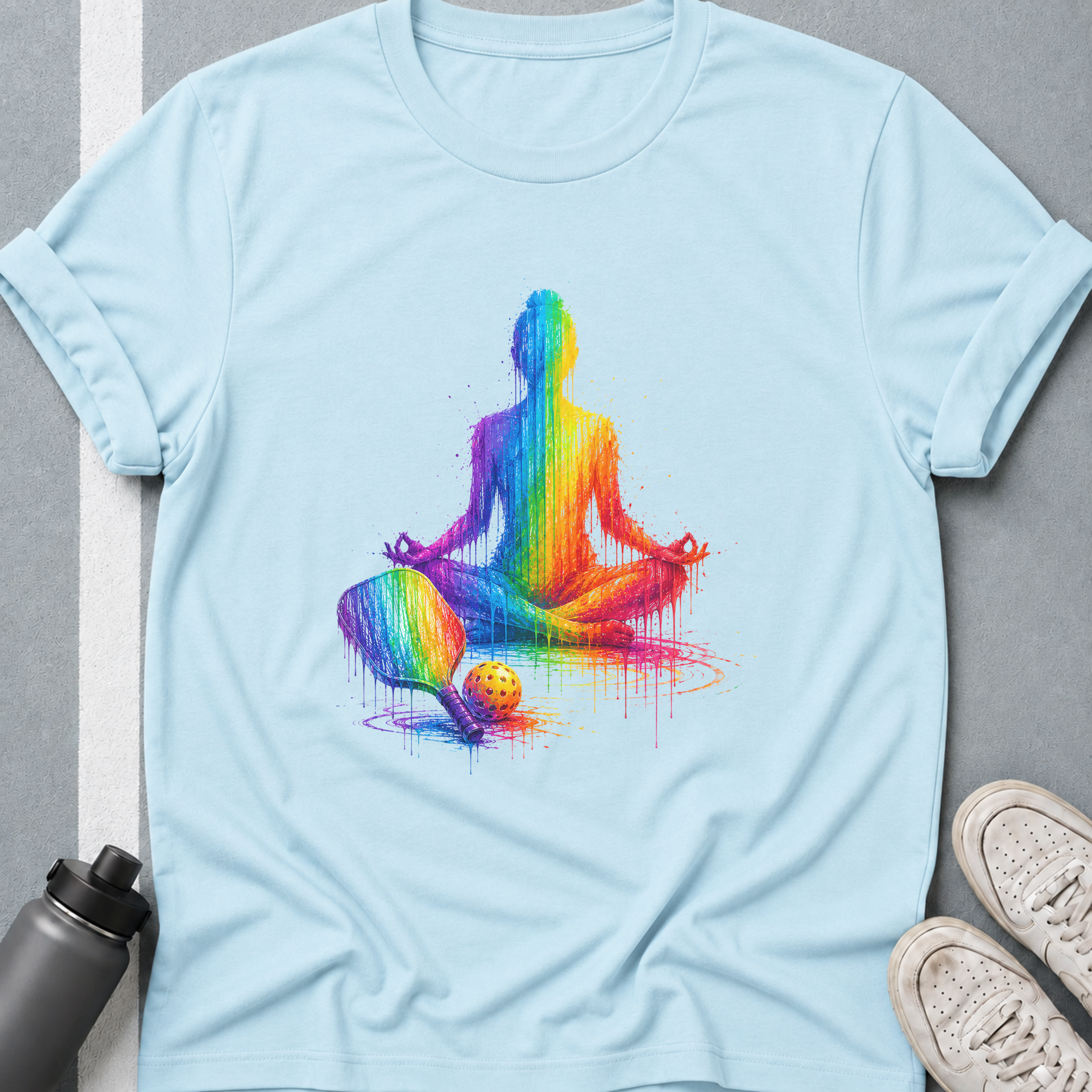 Meditation Splash of Pickleball Paint T-Shirt