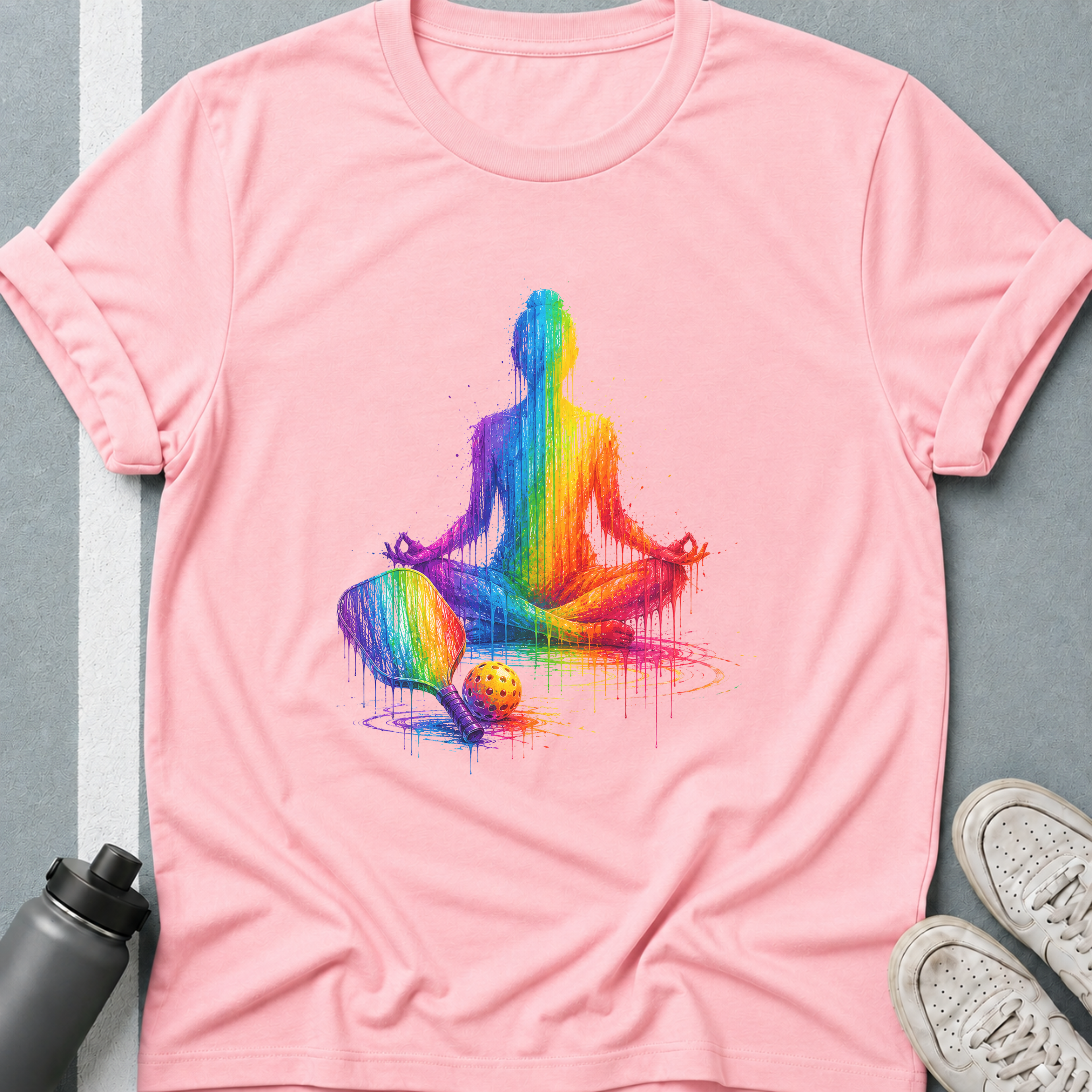 Meditation Splash of Pickleball Paint T-Shirt