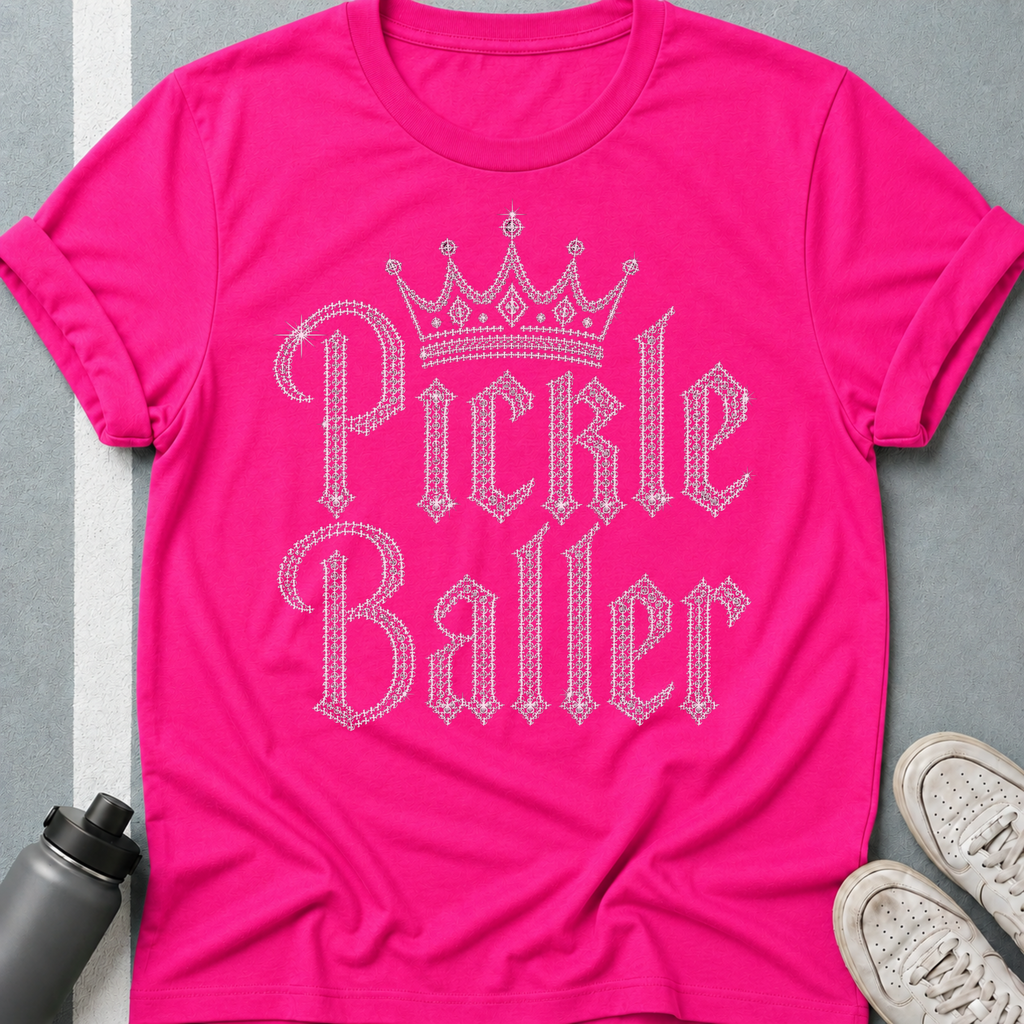 Pickle Baller Crown Glam Dark T-Shirt