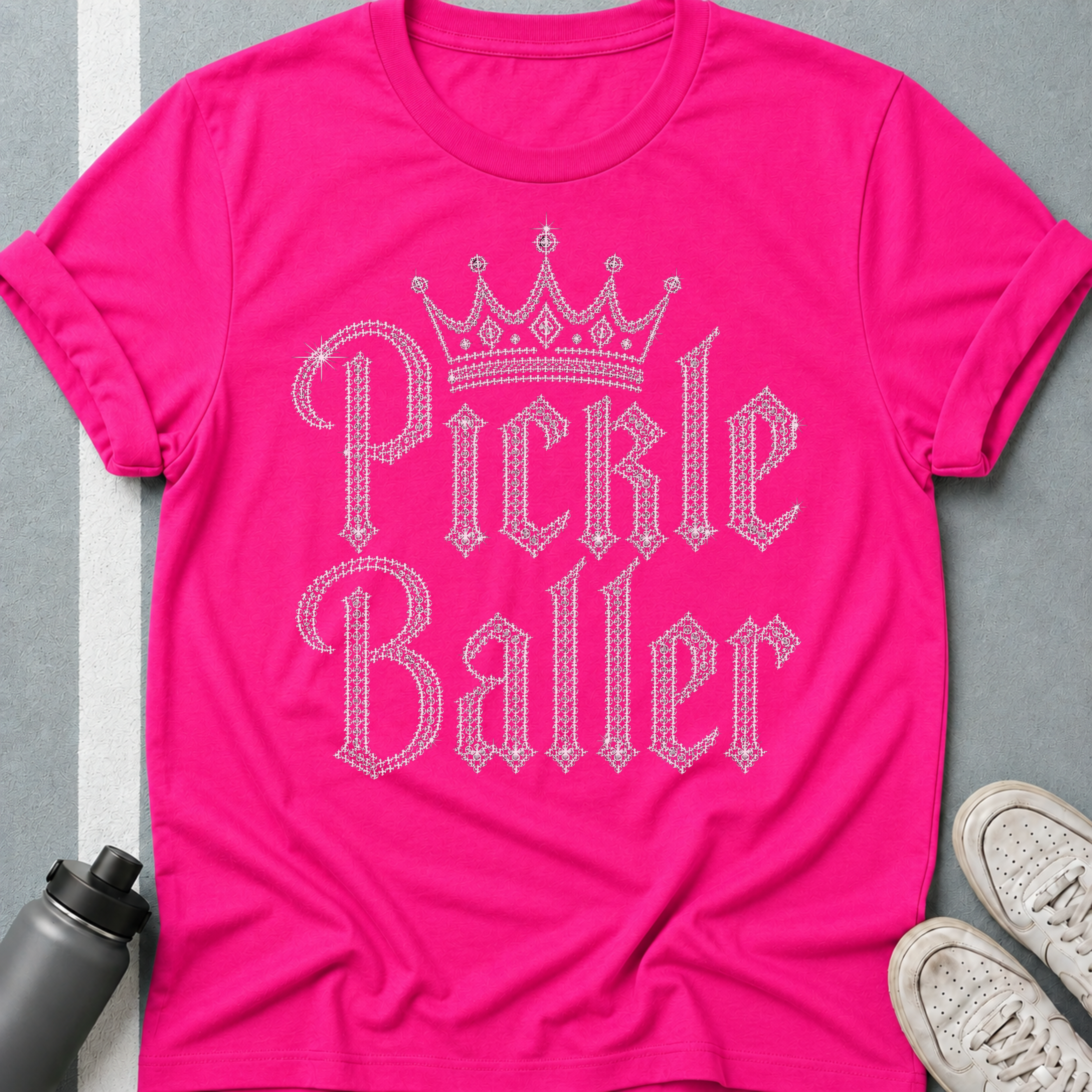 Pickle Baller Crown Glam Dark T-Shirt